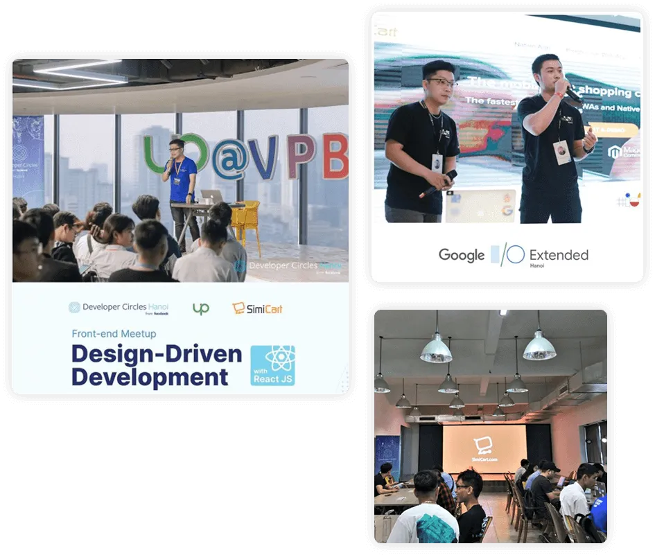 SimiCart team at a developer community event