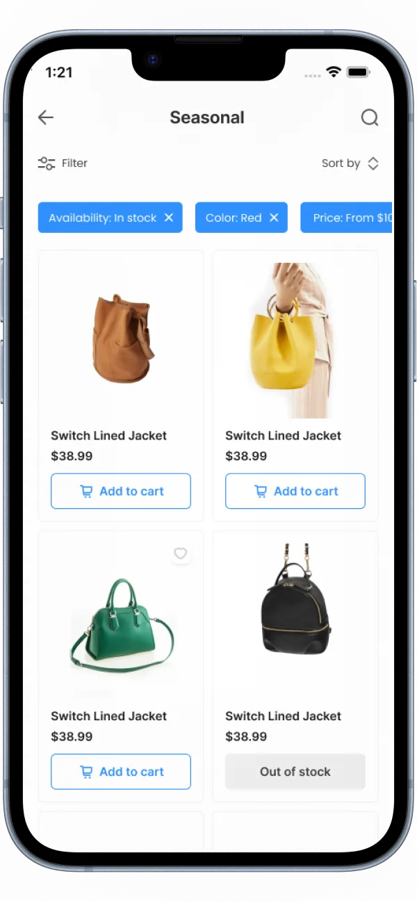 SimiCart demo app screen 4