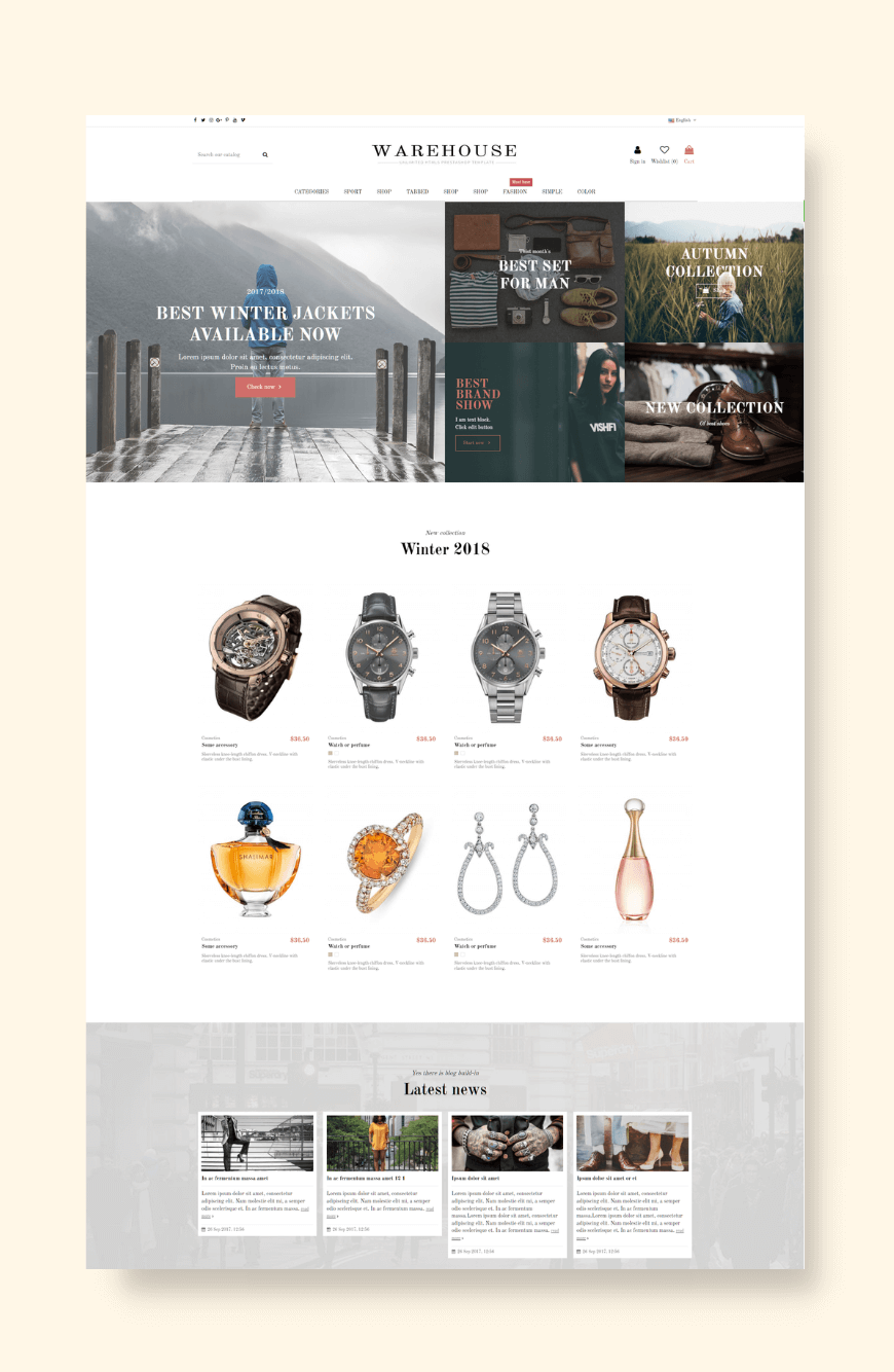 Top Jewelry & Watches Webiste Template 2022