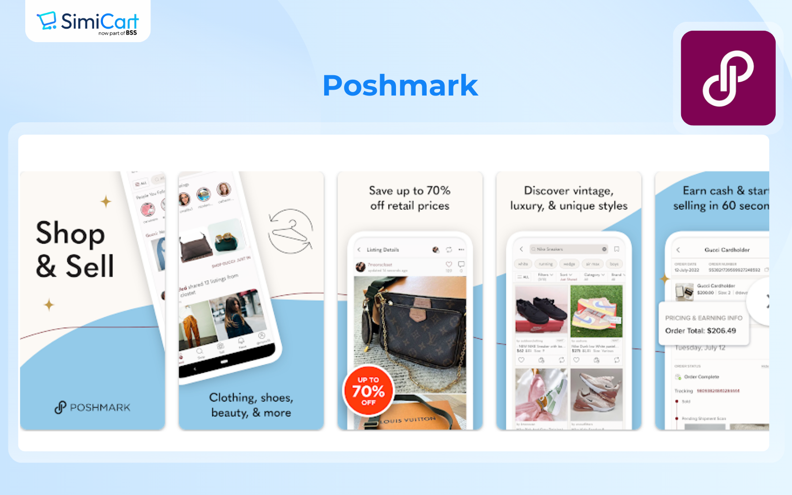 Poshmark - one of the best clothing apps like Shein