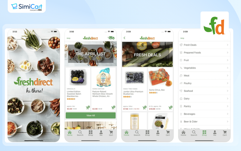 FreshDirect Grocery delivery app