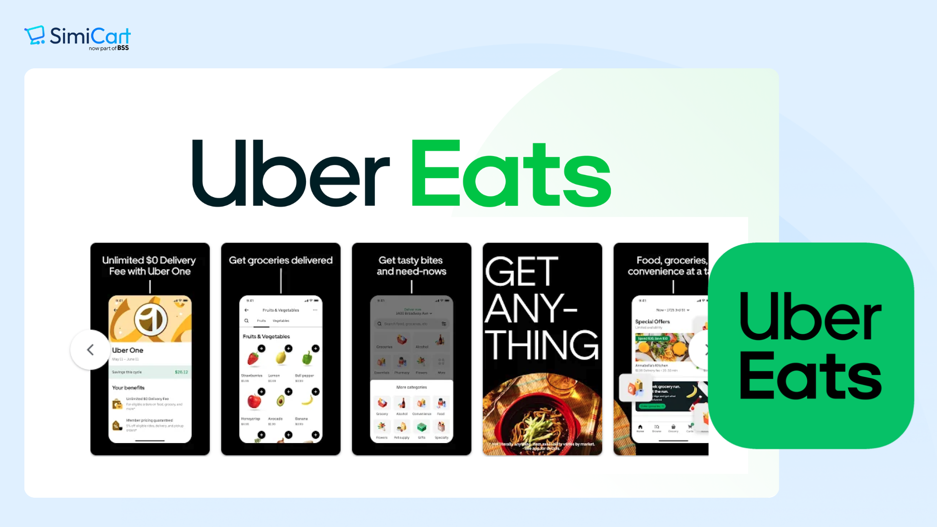 Ubereats app like instacart and doordash