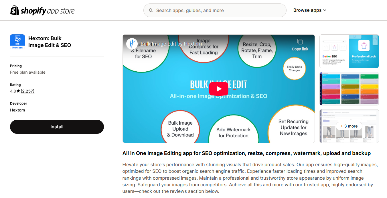 Hextom: Bulk Image Edit & SEO