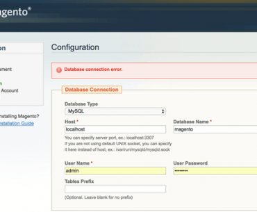 database connection error magento 1