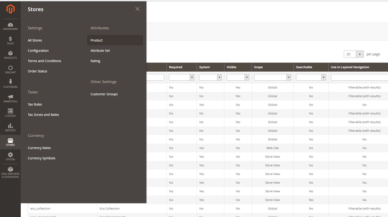 magento colors swatches