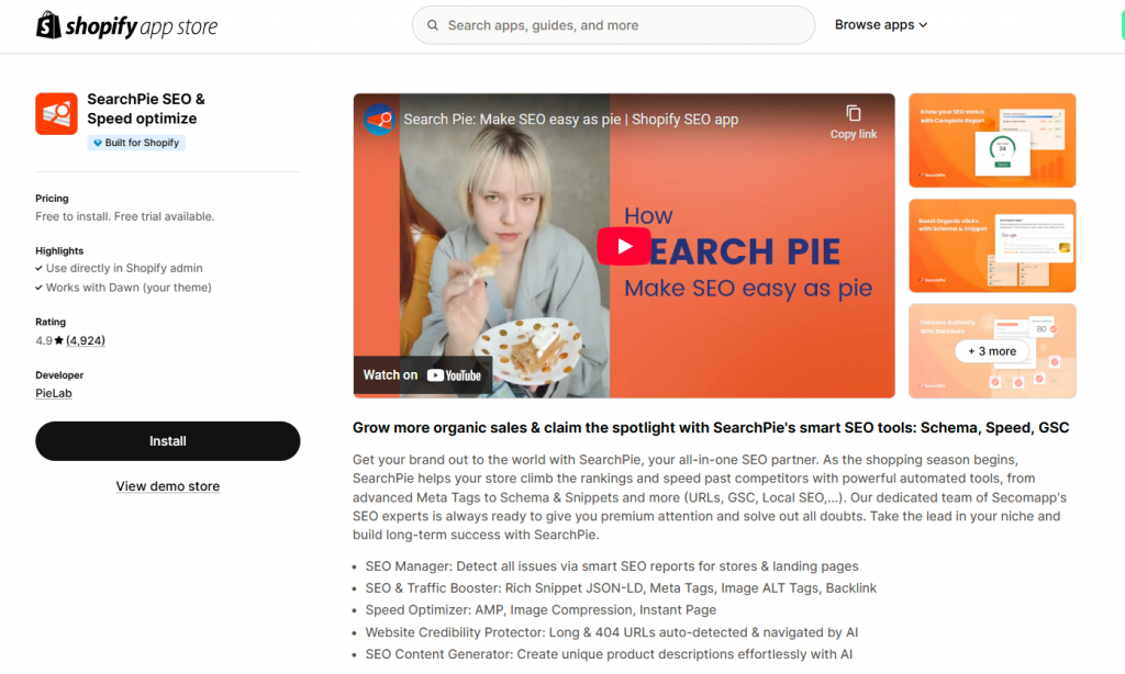 SearchPie SEO & Speed optimize