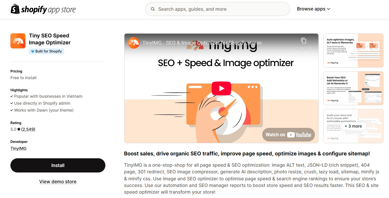 Tiny SEO Speed Image Optimizer