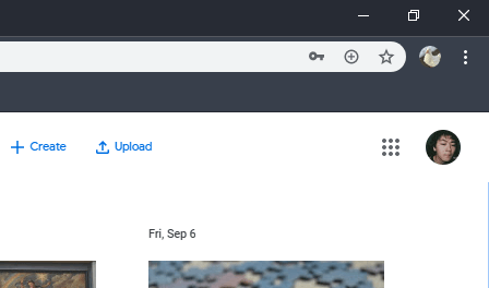 Google Photos PWA install button
