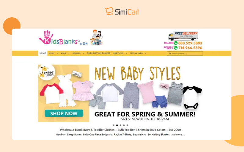 Kids Blanks - clothing dropshipping suppliers for babies