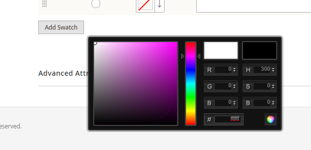 Magento 2 color picker