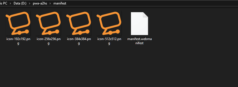 Generated web app manifest - PWA Add to Home Screen