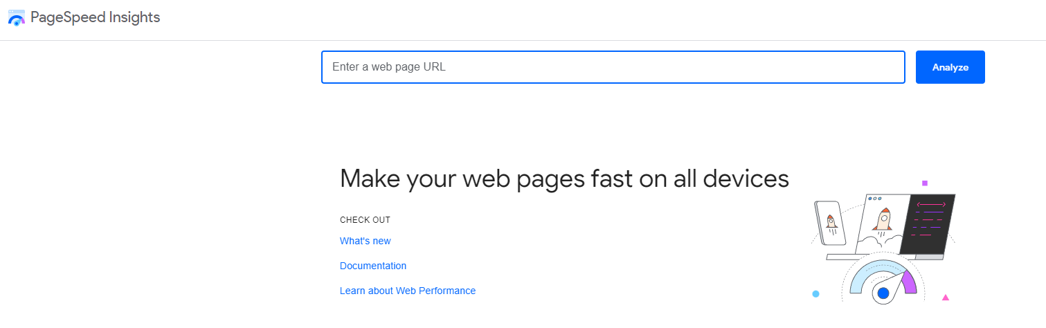 PageSpeed Insights - tool for measuring ecommerce site performance