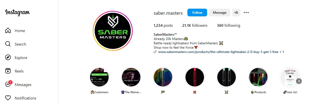 key elements SaberMaster dropshipping store examples