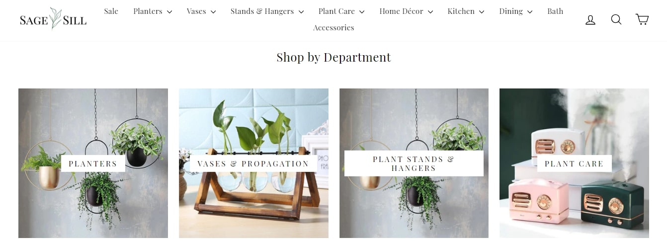 key elements SageSill dropshipping store examples 1