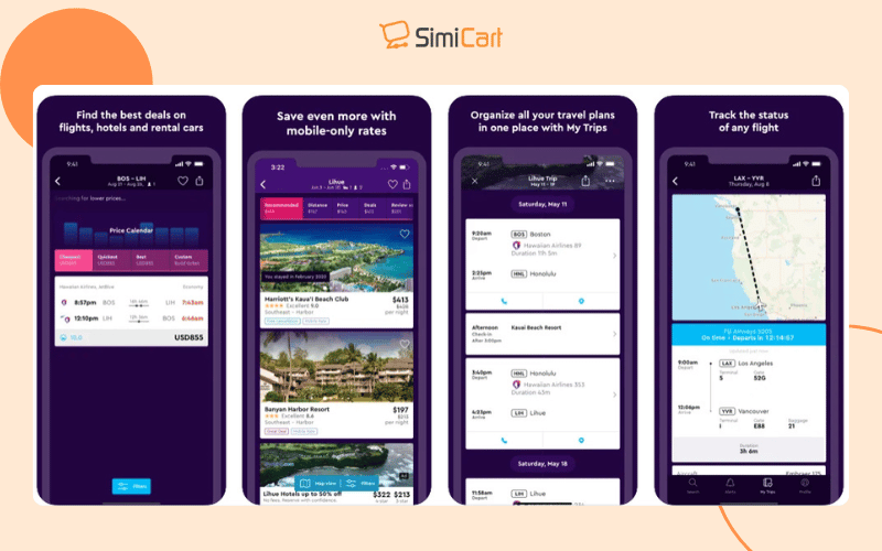 Momondo mobile app search design
