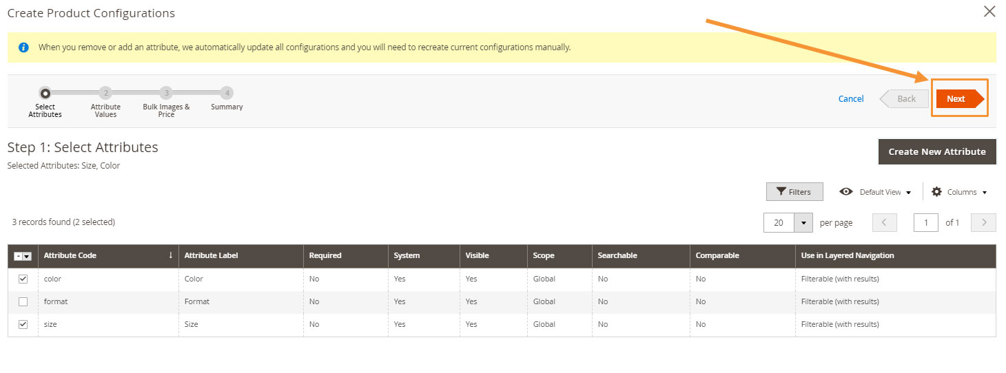 Edit attributes per product Magento 2