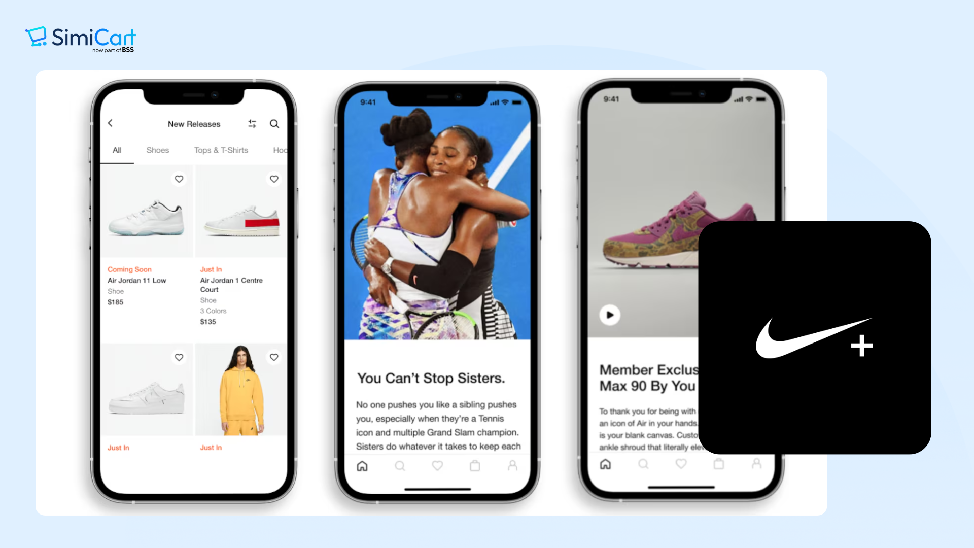 Nike apparel shopping app in USA