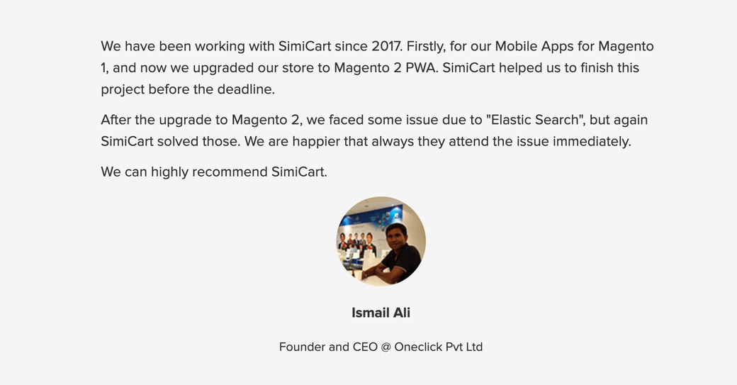 Simicart no-code app builder