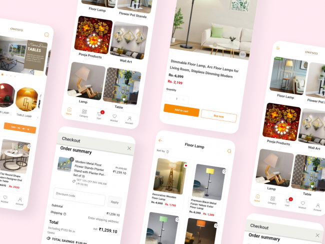 Owesco Shopify Mobile App Design By Simicart