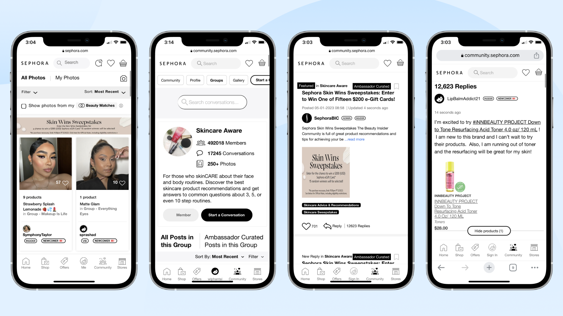 Sephora community feature
