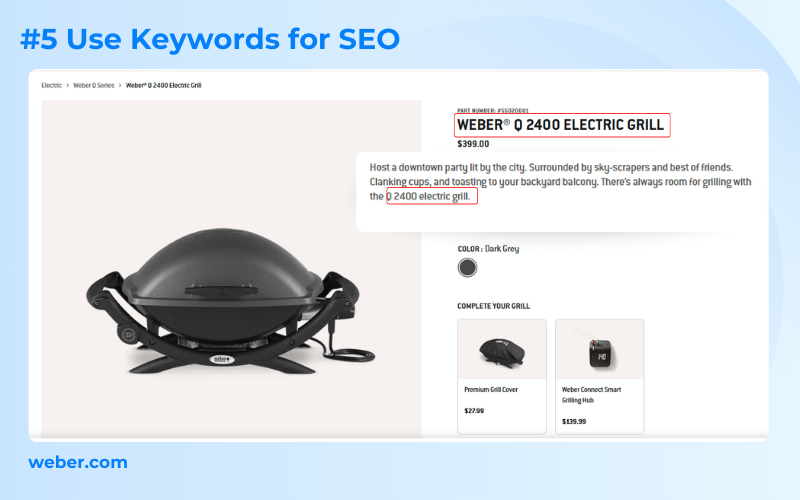Use Keywords in Shopify product description template