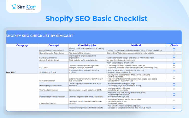 Download Shopify SEO checklist 2025 [Free in Google Sheets]