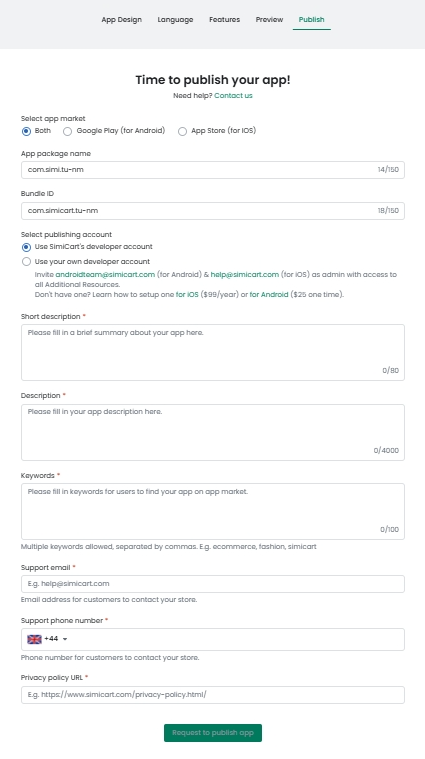 Publish your app